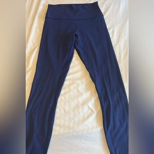 Lululemon high waisted leggings (BLUE)